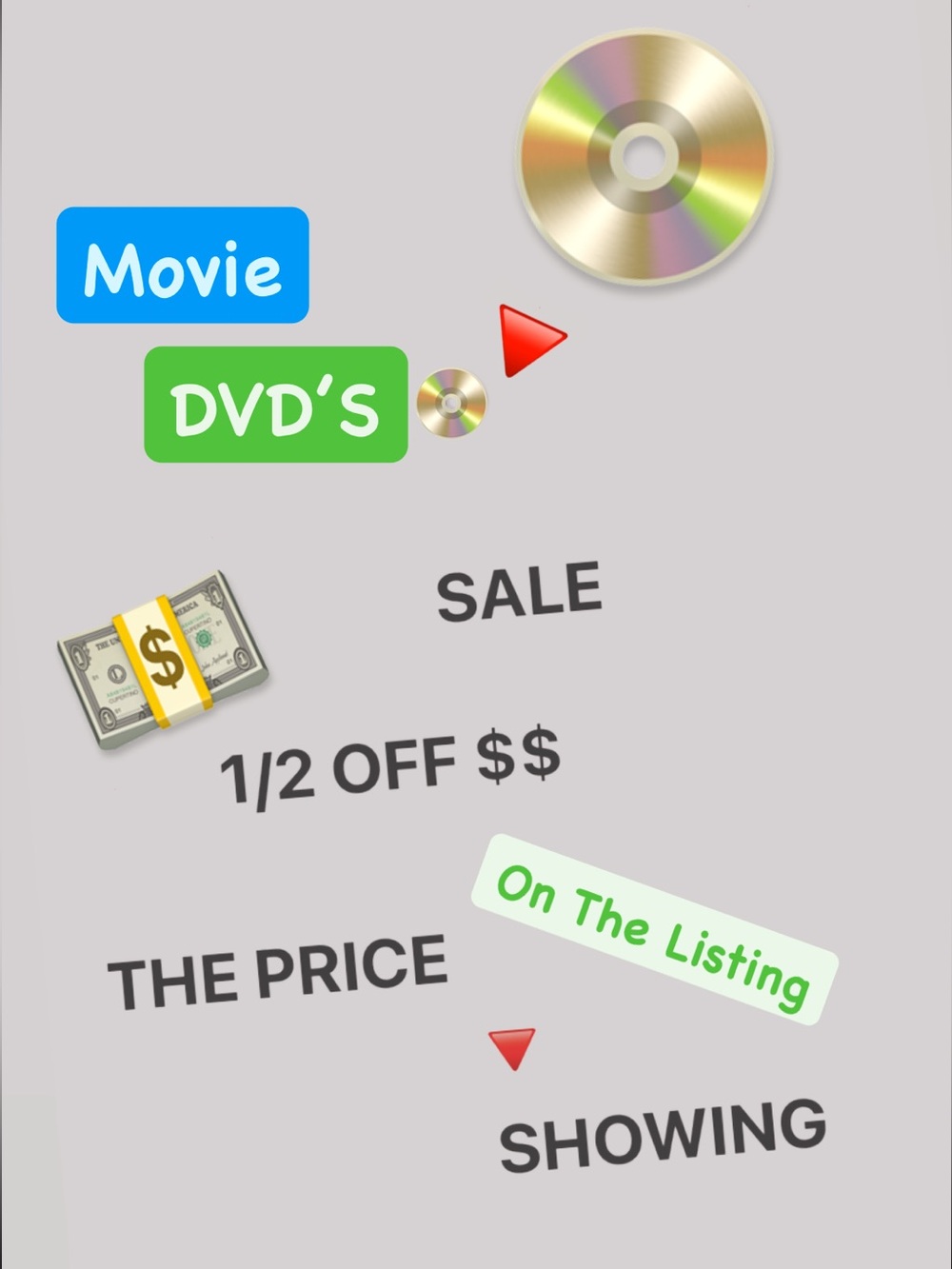 ALL MOVIE DVD’S ARE ON  Sale
             ~1/2 OFF~
NOW THRU ‼️JULY 6th, 2026‼️